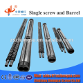 Parallel twin screw barrel for PVC extruder